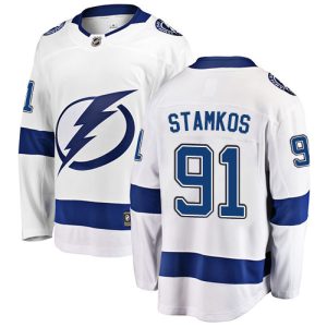 NHL Tampa Bay Lightning Trikot #91 Steven Stamkos Breakaway Weiß Fanatics Branded Auswärts